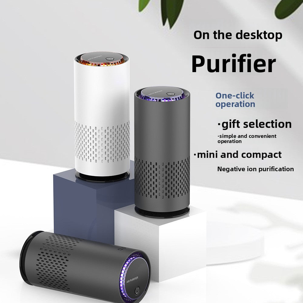 Portable Desktop Air Purifier — Negative Ion Technology