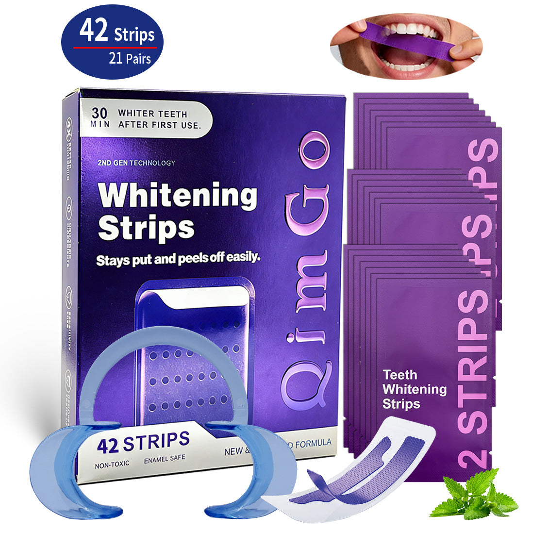 Purple Teeth Whitening Strips